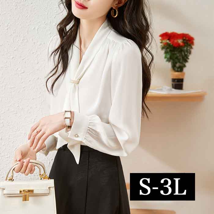 S-3L �������ե��顼 �֥饦�� �礭�������� ��ǥ����� ���줤�� ��̳�� �֥饦�� �򥷥�� Ĺµ ̵�� ���� �� �ۥ磻�� ������� �¤��ץ��ץ� �̶�...