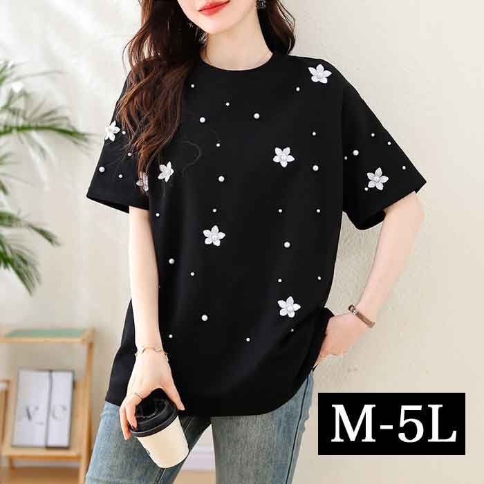 楽天市場】花柄（柄ワンポイント）（Tシャツ・カットソー｜トップス