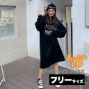 パーカーワンピース チュニック 長袖 裏起毛 膝丈 レディース ブラック 黒 ロゴ スウェット フード付き ルームウェア 部屋着 秋冬 オーバーサイズ フリーサ...