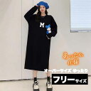 パーカーワンピース チュニック 長袖 裏起毛 膝丈 レディース ブラック 黒 ロゴ スウェット フード付き ルームウェア 部屋着 秋冬 オーバーサイズ フリーサ...