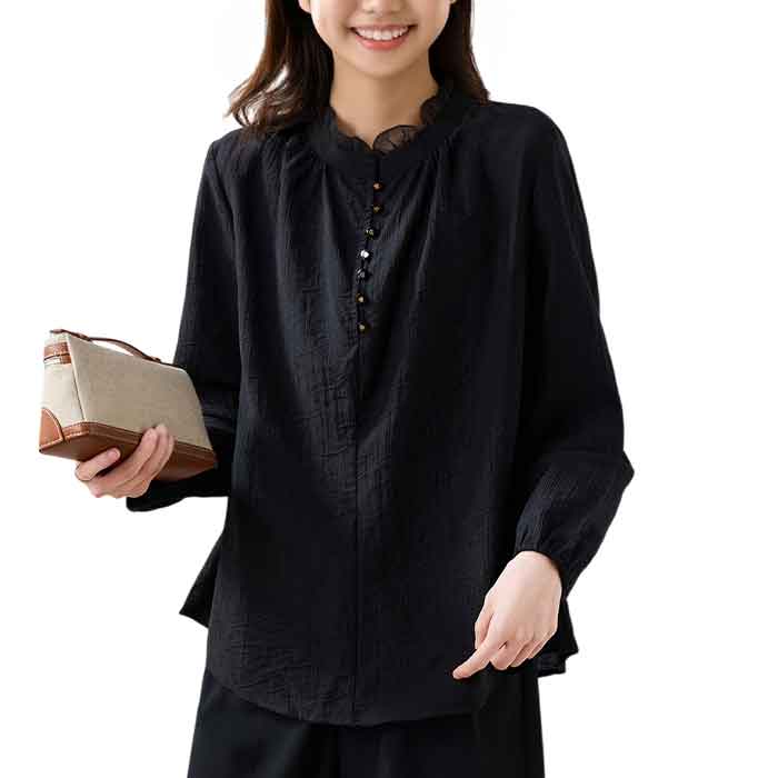 フリルカラー ロングシャツ ロングブラウス シャツチュニック オーバーブラウス 大きいサイズ レディース トップス ロングシャツ チュニック 長袖 ロング丈 大きめ ゆったり 大人可愛い 黒 きれいめ セレモニー オフィス フォーマル 入学式 卒業式 cpp
