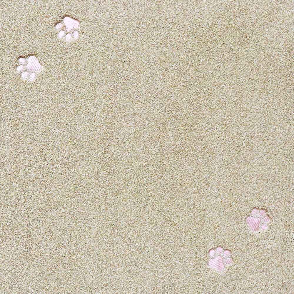 ラグタス タイルマット タイルラグ てくてく肉球 50×50cm ベージュ BE ×10枚 ケース販売