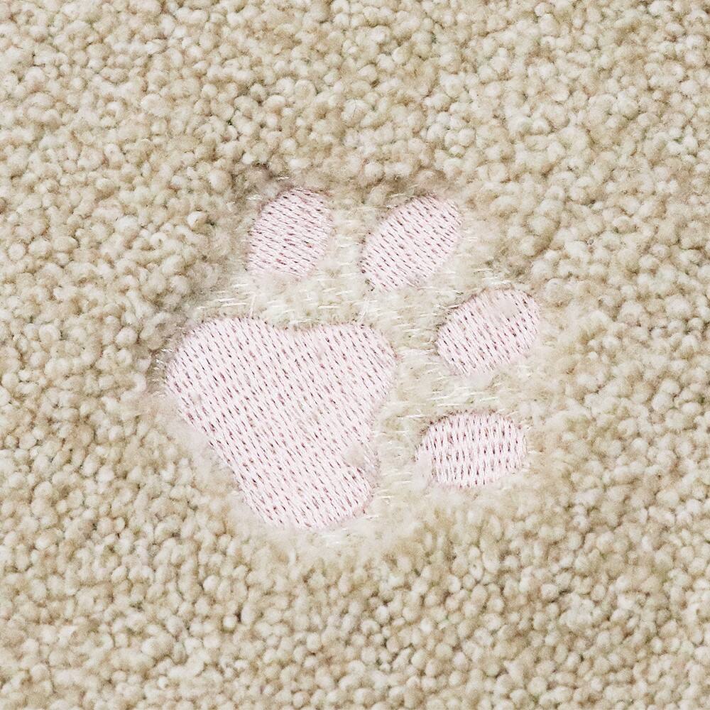 ラグタス タイルマット タイルラグ てくてく肉球 50×50cm ベージュ BE ×10枚 ケース販売 [2]