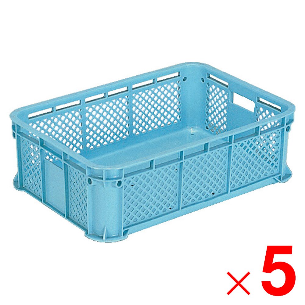 【法人限定】サンコー サンテナー B#42 ライトブルー 104300-00 ×5個 セット販売 【メーカー直送・代引不可・置配不可】