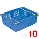 【法人限定】サンコー サンテナーA#33 養鶏用 ハンドル付 10個 103312-01 セット販売 【メーカー直送・代引不可・置配不可】