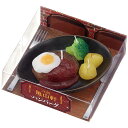 ハンバーグキャンドル カメヤマローソク 故人の好物シリーズ Hamburg steak 肉 牛肉 豚肉 合い挽き じゃがいも ブロッコリー 付け合わせ ローソク 墓前 お供え 盆 彼岸 墓参り 仏前 仏壇 喪中見舞い 贈り物 ろうそく