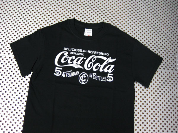 Coca-Cola コカコーラ プリントTシャツ ブラック（CC-VT1B） ロゴT コカコーラブランド USA アメカジ ブランド ドリンク アメリカ雑貨 コカコーラ 西海岸風 インテリア アメリカン雑貨
