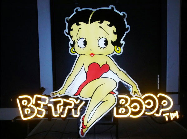 ベティちゃん BettyBoop ベティ・ブープ ネオンサイン 85cm ベティちゃんグッズ ネオン管 ネオン看板 看板 アメリカ雑貨 ベティちゃん 西海岸風 インテリア アメリカン雑貨