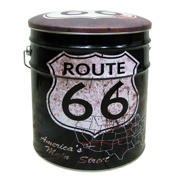 世田谷ベース オイル缶型スツール（椅子）ROUTE66 ルート66 PCS-66BK ガレージグッズ スツール 収納 チェア 小物入れ 収納スツール ボックススツール アメリカ雑貨 ガレージ 西海岸風 インテリア アメリカン雑貨