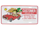 アメリカ ブリキ看板 ベティ オープンカー Betty Boop CUSTMER CMP-004 ライセンスプレート 西海岸風 インテリア アメリカン雑貨