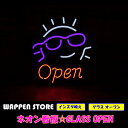 ネオン 看板 ネオン管 サイン 送料無料 雑貨 アメリカ カッコいい インテリア GLASS OPEN ガレージ インスタ インスタ映え 海外看板