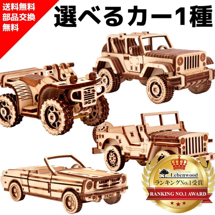 【お試しモデル1人1個限定】 楽天1位 ウッドパズル Wood Trick ウッドトリック 選べるカー パズル 3Dウッドパズル 木製パズル 組立キット 工作キット 魚籠脳トレ パズルゲーム 知育 プレゼント 送料無料 約 1000円ポッキリ ラッピング