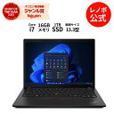 【Norton1】【4/4-5/6】P10倍！新生活 直販 ノートパソコン：ThinkPad X13 Gen 3 Core i7-1255U搭載 13.3型 WUXGA液晶 16GBメモリー 1TB SSD Officeなし Windows11 ブラック【送料無料】 yxe