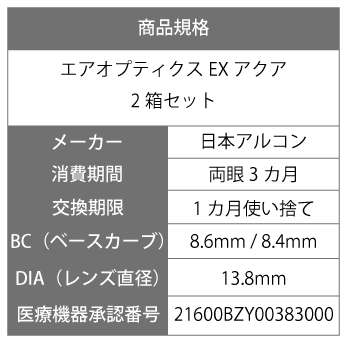 【処方箋不要】 エアオプティクスEXアクア 2...の紹介画像3