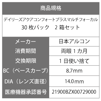 【処方箋不要】 【送料無料】 【遠視用】 デイリーズアクア コンフォートプラスマルチフォーカル 2箱セット ( コンタクトレンズ コンタクト 1日使い捨て ワンデー 1day 日本アルコン デイリーズ dailies 30枚 30枚 遠近両用 ) lensbargain-10001802 レンズバーゲン サンプル画像3