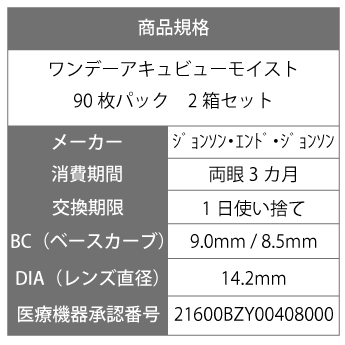 【送料無料】 ワンデーアキュビューモイスト 90枚パック 2箱セット ( コンタクトレンズ コンタクト 1日使い捨て ワンデー 1day ジョンソン モイスト acuvue 90枚 90枚 UVカット 90枚 2箱 )