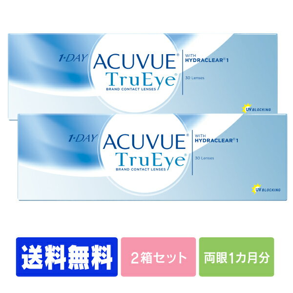  ワンデーアキュビュートゥルーアイ 30枚パック 2箱セット ( コンタクトレンズ コンタクト 1日使い捨て ワンデー 1day ジョンソン acuvue 30枚 30枚 UVカット トルーアイ ツルーアイ )