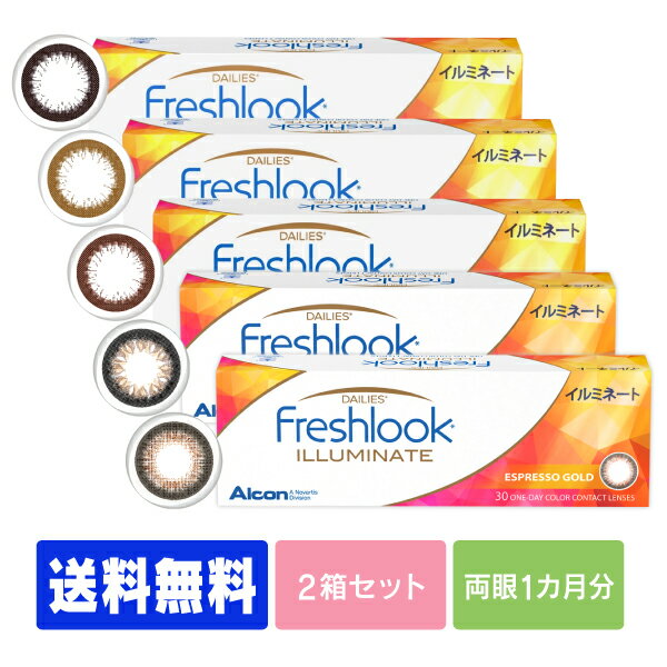 【処方箋不要】 【送料無料】 フレッシュルック デイリーズ イルミネート 30枚パック 2箱セット ( コンタクトレンズ コンタクト 1日使い捨て ワンデー 1day 日本アルコン デイリーズ イルミネイト サークルレンズ )のサムネイル
