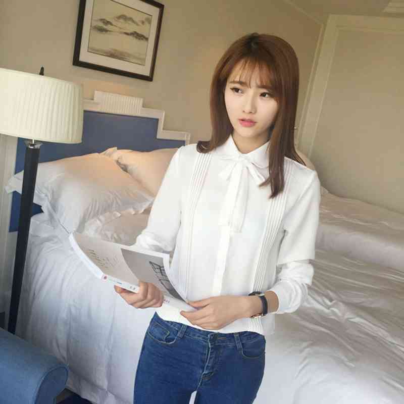 Rakuten - 【＼クーポン利用で20%OFF!／】 ブラウス レディース おしゃれ 秋 黒 カットソー Tシャツ フリル レース オフィス ワンピース 長袖 白 フォーマル 高品質 人気 シフォン 春 シャツ ノーアイロン ブランド カジュアル スーツ きれいめ 事務服 50代 厚手 冬