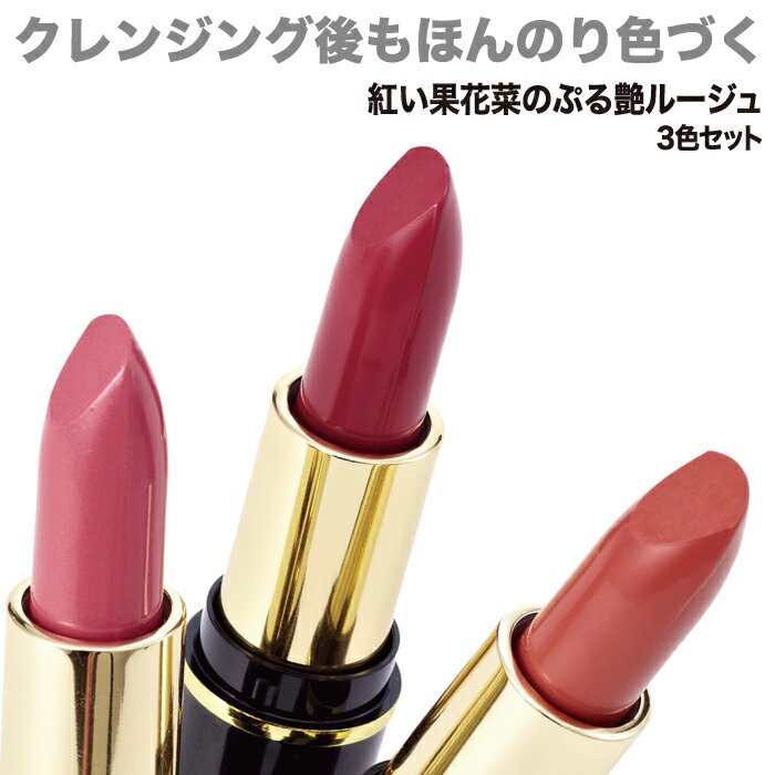 マイノロジ 紅い果花菜のぷる艶ルージュ3色セット 3.5g 口紅 ルージュ リップ くちびる メイク 艶 唇 美容 健康のサムネイル