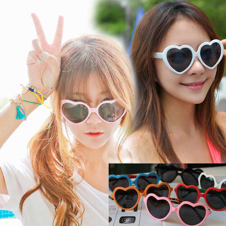 ハートフレーム UVカット UV400 　サングラス　flip-up sunglasses （丸いフレームBIGフレーム/メガネ/だてめがね）女性用　 レディース・サングラス・Sunglass・Ladies