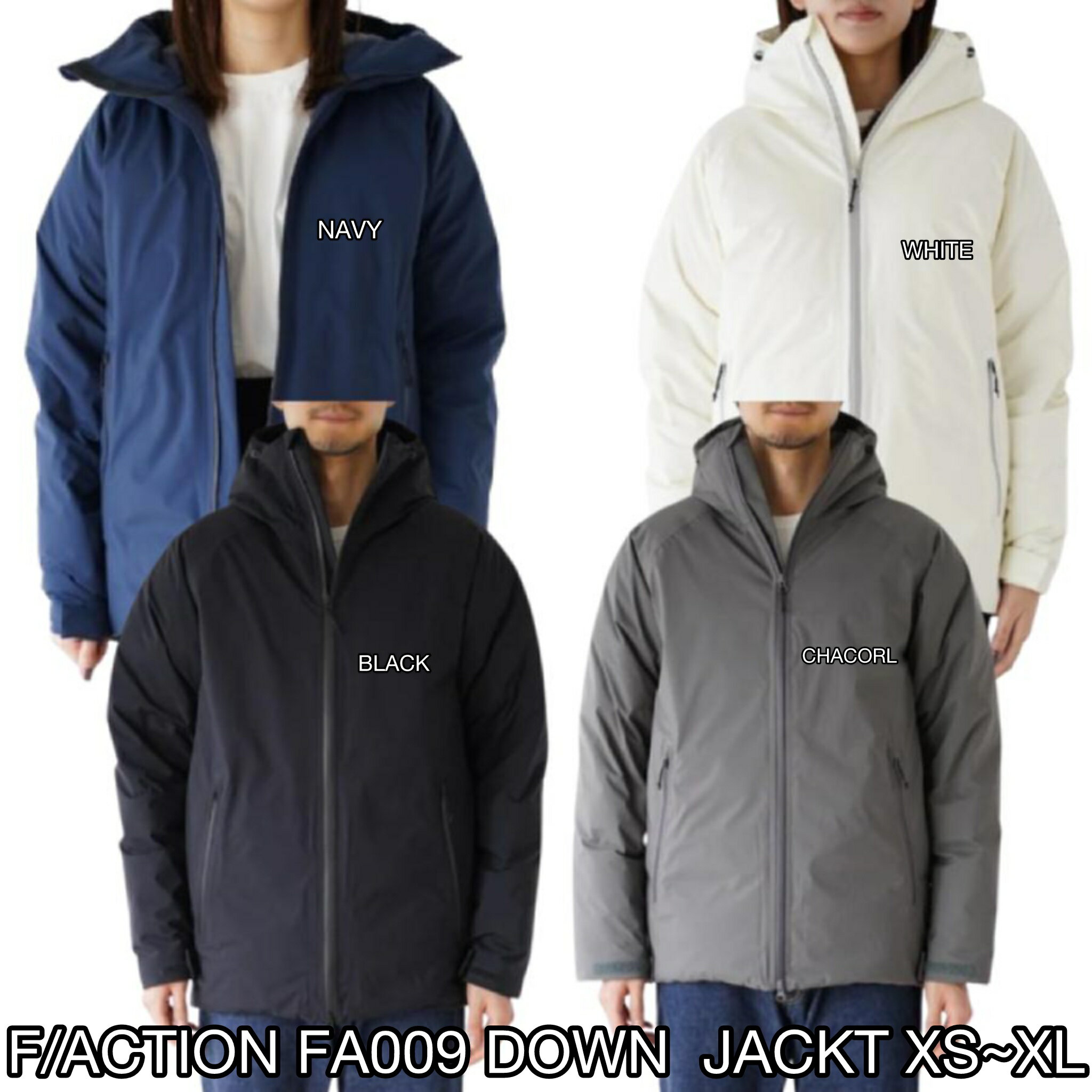 F/ACSION ダウンジャケット シンプル 防水 メンズ レディース おしゃれ ブランド FA009【お取り寄せ】