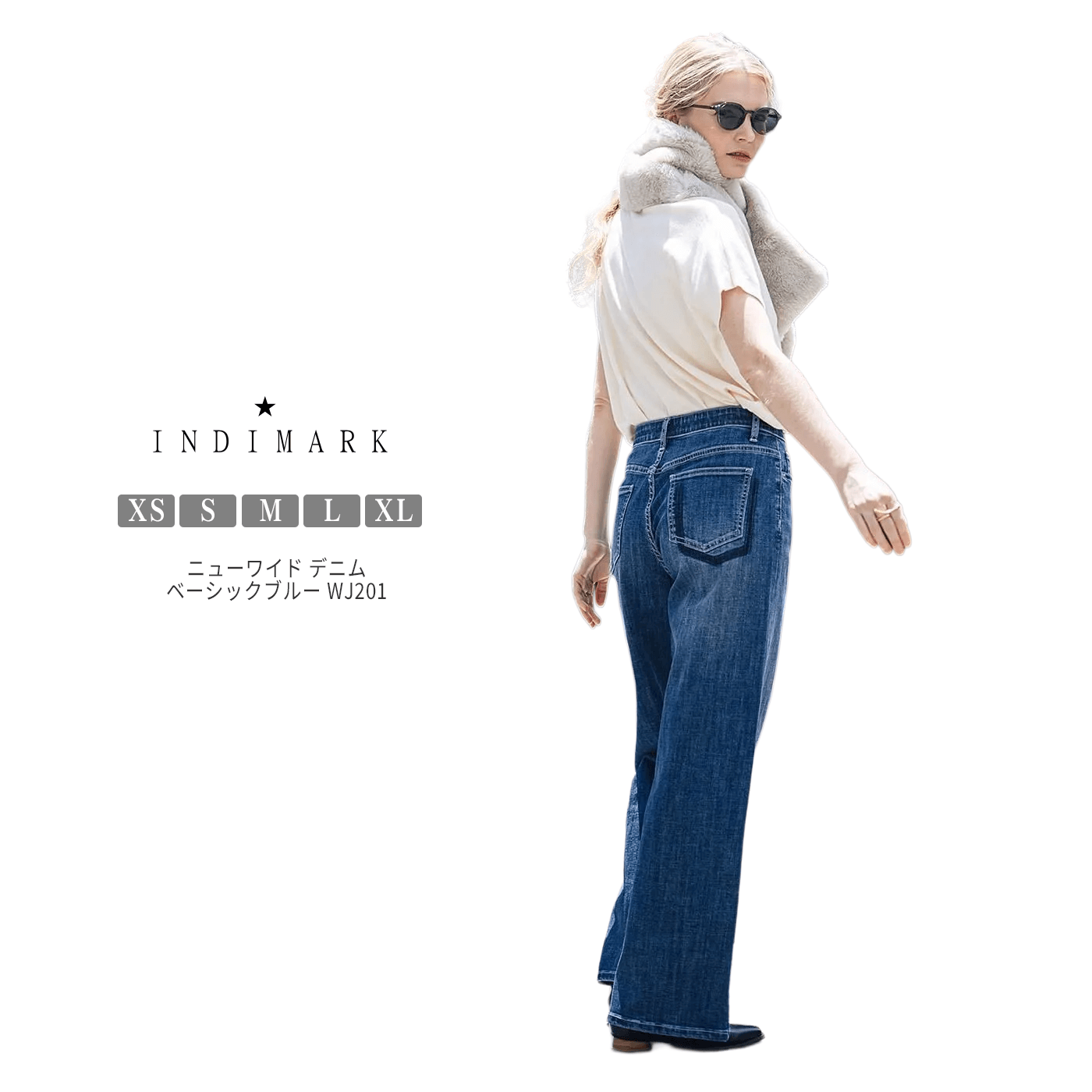 楽天Lifestyle Select Store TrueSINDIMARK ジーンズ デニムパンツ レディース おしゃれ ブランド かわいい ニューワイド デニム ベーシックブルー WJ201【お取り寄せ】