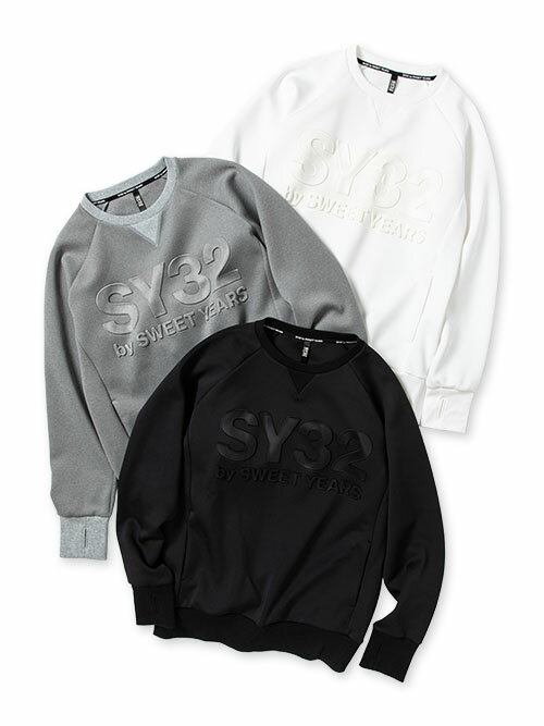SY32 by スウィートイヤーズ エンボス加工 トレーナー （L） SY32 by SWEET YEARS sy32 セットアップ メンズ ストレッチ