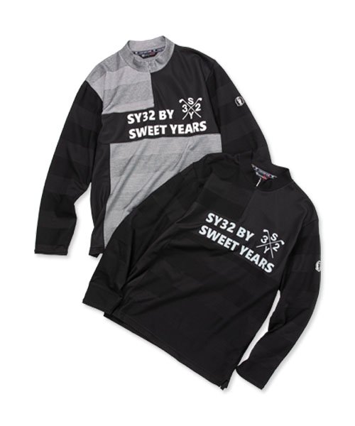 SY32 by SWEET YEARS モックシャツ ゴルフ メンズ ブランド おしゃれ SYG-22A25