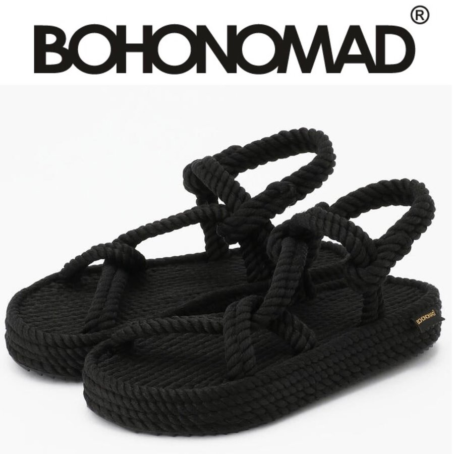 ボホノマド BOHONOMAD サンダル レディース メンズ 厚底 歩きやすい おしゃれ ブランド mykonos black