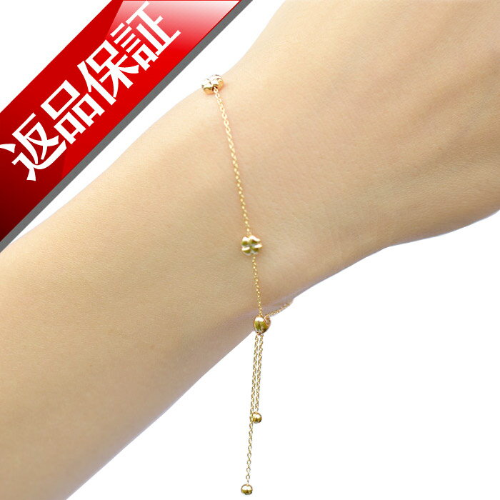乐天商城 - ブレスレット K18 日本製 ハート クローバー よつば 18金 18k