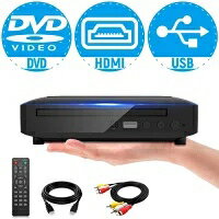 ミニDVDプレーヤー 1080Pサポート DVD/CD再生専用モデル HDMI端子搭載 CPRM対応、録画した番組や地上デジタル放送を再生する、USB、AV / HDMIケーブルが付属し、テレビに接続できます、リモコン、日本語説明書付き MIC-DP8043