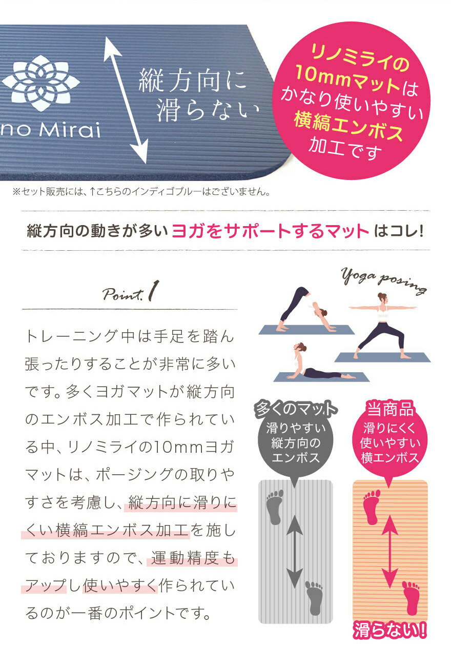 ヨガマット10mm/フォームローラー2点セット