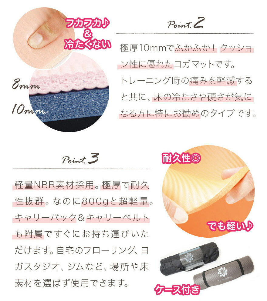 ヨガマット10mm/フォームローラー2点セット