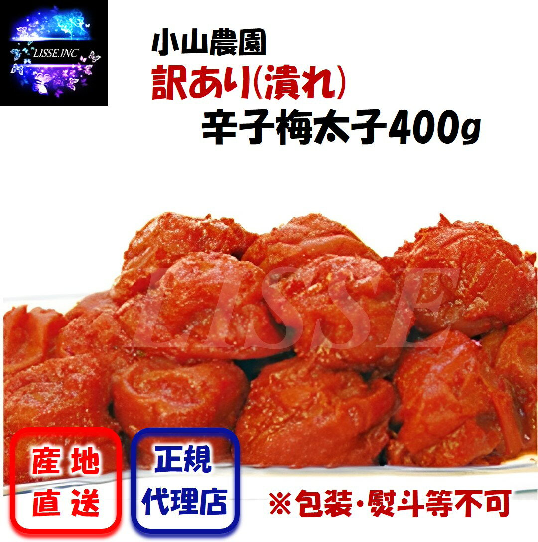 訳あり(潰れ)辛子梅太子 400g 唐辛子×梅干! お酒の肴に 辛い梅 ご家庭用 小山農園 産地直送 正規代理店
