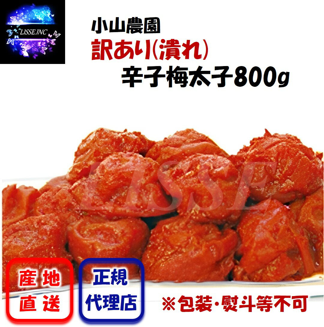 訳あり(潰れ)辛子梅太子 800g 唐辛子×梅干! お酒の肴に 辛い梅 ご家庭用 小山農園 産地直送 正規代理店