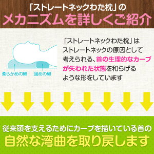 ストレートネック枕送料無料ストレートネックわた枕(通常サイズ)≪洗濯可能≫枕カバー43×63cmが最適まくら首頚椎頚椎セール