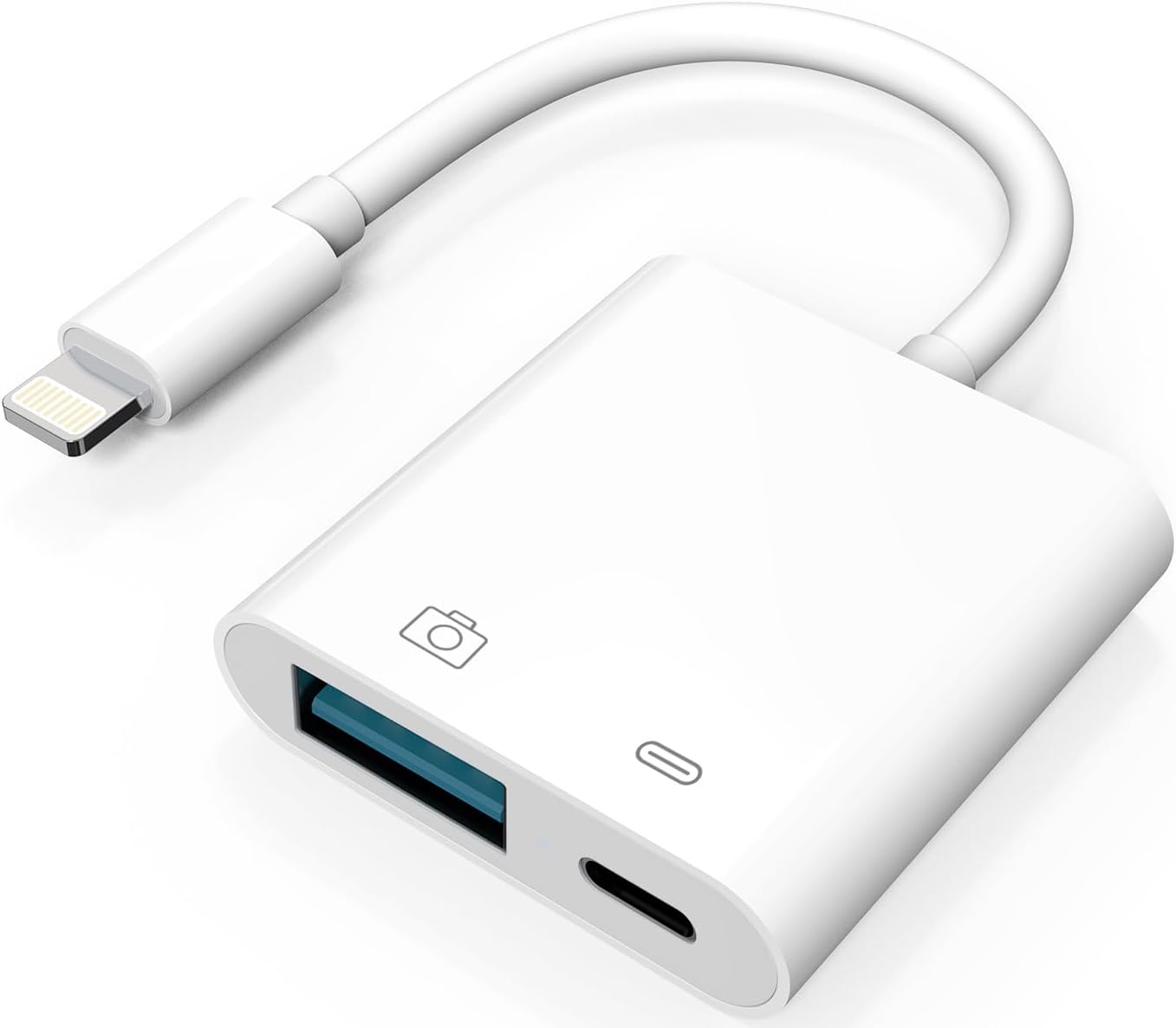 10OFFݥ Apple MFiǧ iPhone USB Ѵץ 2IN1 饢ץ  ǡ ̿ ӥǥ եž ® lightning usb Ѵ  Ѵñ ޤޤUSBյ