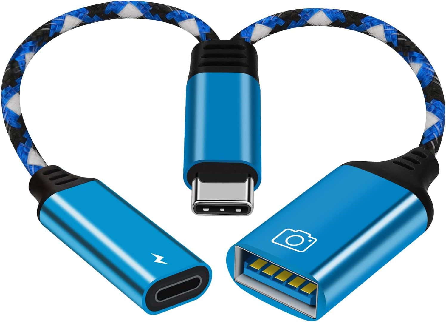  USB Cカメラアダプタ 2 in 1 タイプC USB 3.0 変換 アダプタ OTG機能 双方向高速データ転送 PD高速充電アダプタ 対応リーダー/ハブ/USBメモリ/OTG高速伝送-写真-データ-Uディスク読み取り-ハ