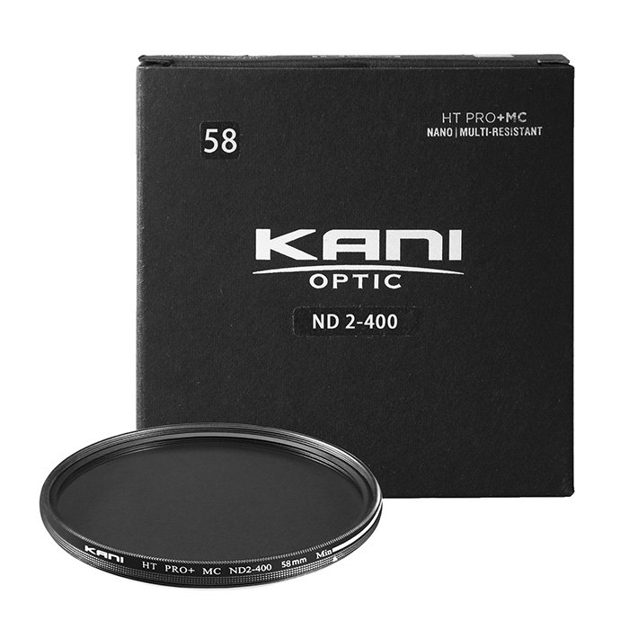 KANI 可変NDフィルター バリアブルND2-400 58mm (減光効果 1-8 3/2絞り分) / レンズフィルター 丸枠 1