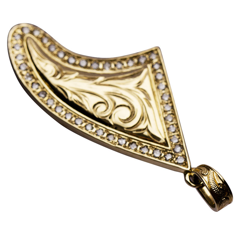ハワイアンジュエリー ネックレス ペンダントトップ ヘッド 14K イエロー ピンク ホワイト ゴールド ダイヤモンド LONO ロノ | イルカ 背ヒレ サーフボード ドルフィン いるか 波 プルメリア メンズ レディース ブランド プレゼント ギフト 誕生日 記念日 【送料無料】