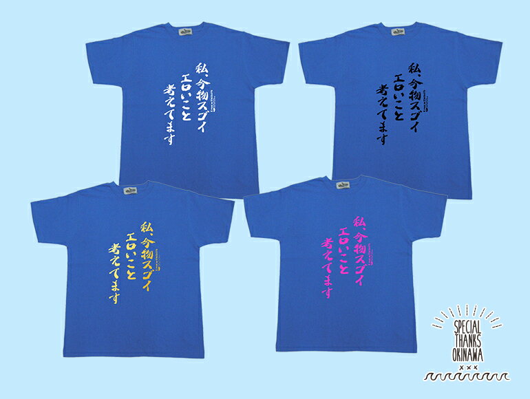 Tシャツ メンズ おもしろ 『 私、今物スゴイエロいこと考えてます 』名言 おふざけ プレゼント S M L XL 送料無料