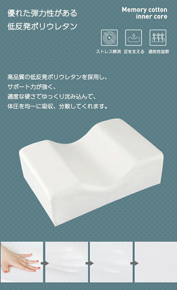 足置き足枕足まくら足クッション取り外し可能オフィス高反発反発フットレストフットピロー足らくらく膝下枕足休め膝まくら足おき台テレワーククッションむくみ解消疲れ軽減プレゼントギフト妊娠産後