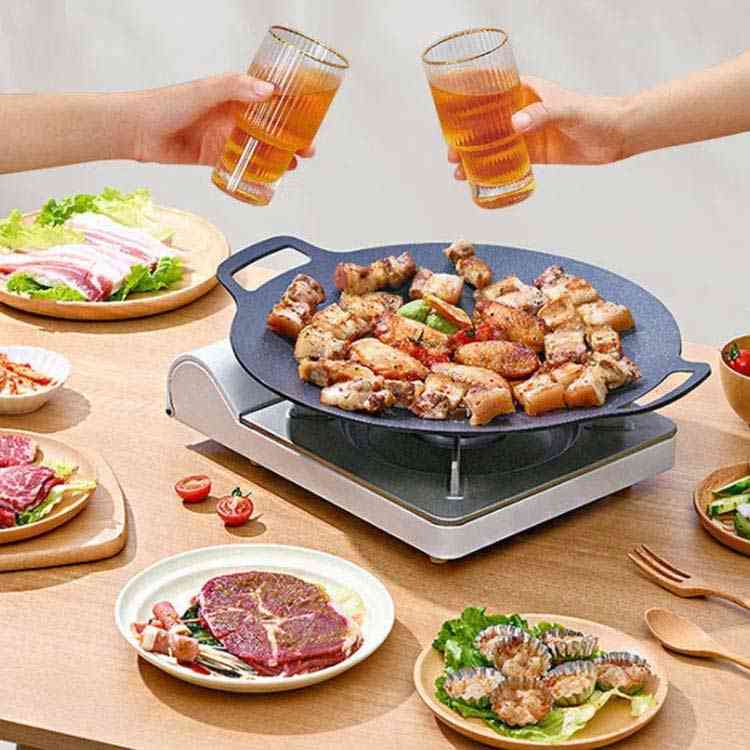 丸型 鉄板フライパン パン コーテイング さびに強い グリルパン 30cm 34cm IH ガス...