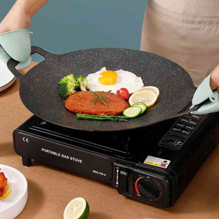 丸型 鉄板フライパン パン コーテイング さびに強い グリルパン 30cm 34cm IH ガス...