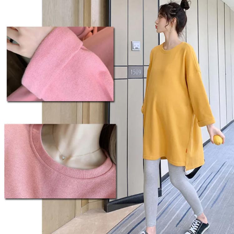 Tシャツ 長袖 セットアップ マタニティ服 パンツ トップス 長袖 レディース パンツ セットアップ 秋 冬 マタニティ 妊娠 出産 産前 産後 妊婦服 長袖 上品 ママ カジュアル 大きいサイズ 人気 おしゃれ ウエスト調整可能 3