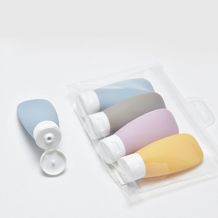 4個セット トラベルボトル 60ml クリアポケット付き 漏れ防止 小分け容器 詰め替え容器 シャンプーボトル 携帯便利 小分けボトル 携帯用容器 旅行用品 旅行用 容器 詰め替えボトル 携帯 旅行用 出張用 60ml 詰め替え