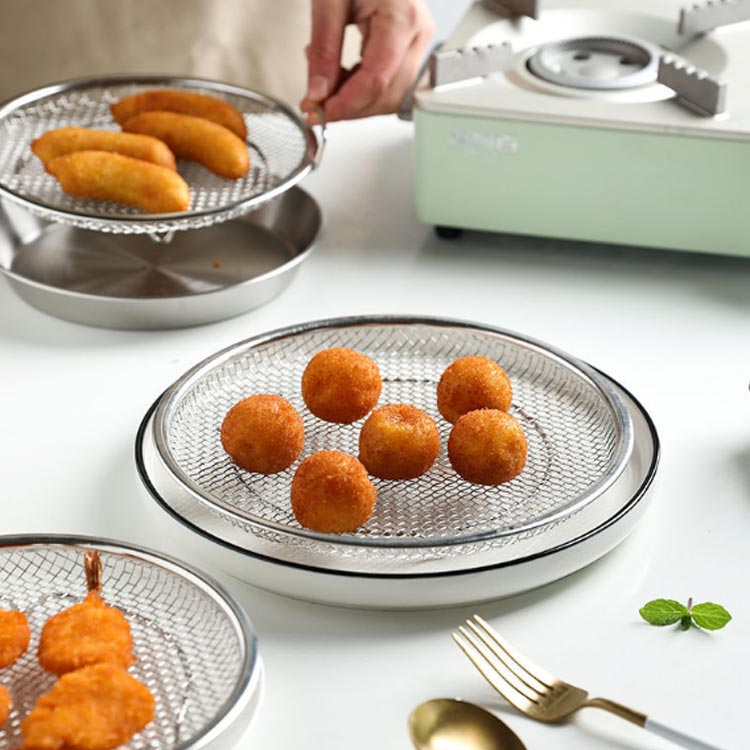 揚げ物 ザル 2点セット バット まる型トレー...の紹介画像3