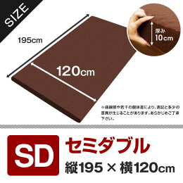 3つ折り高反発ウレタンマットレスセミダブルサイズ