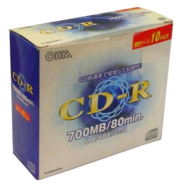 【在庫限り】CD-R 48倍速対応 薄型ケ